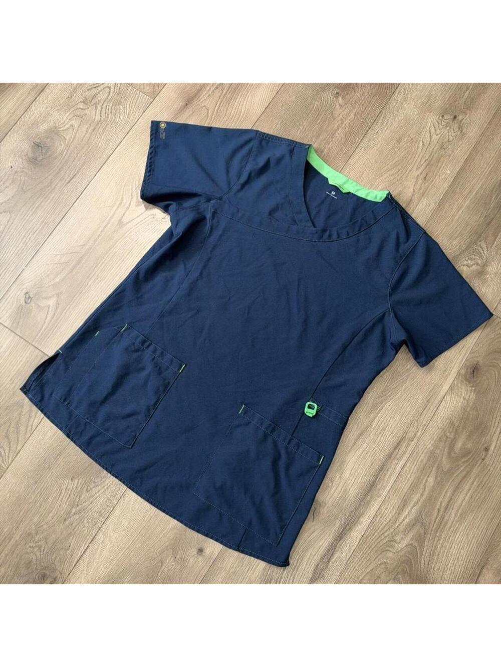 Carhartt Force Cross-Flex Navy Scrub Top